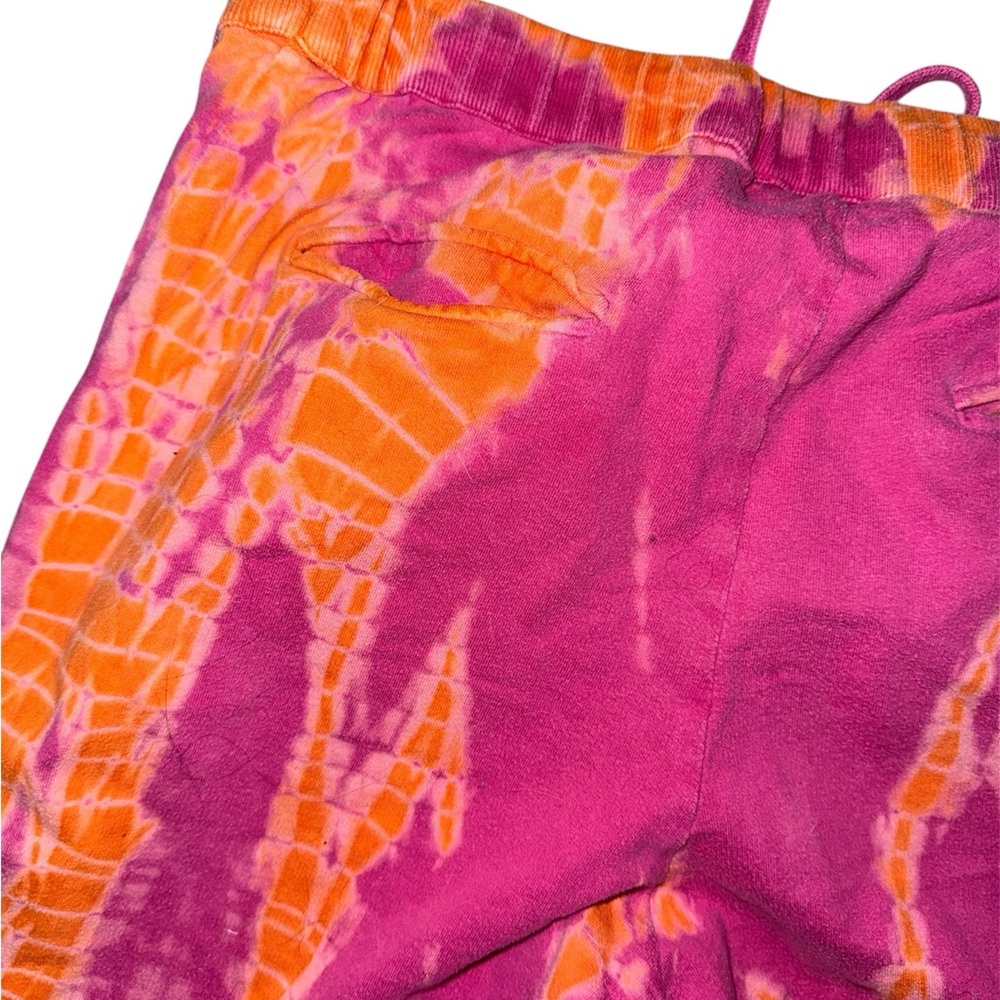 Abacaxi Pink Orange Tie Dye Jogger Pants | Size S–L | Ethical Slow Fashion - Picture 8 of 9